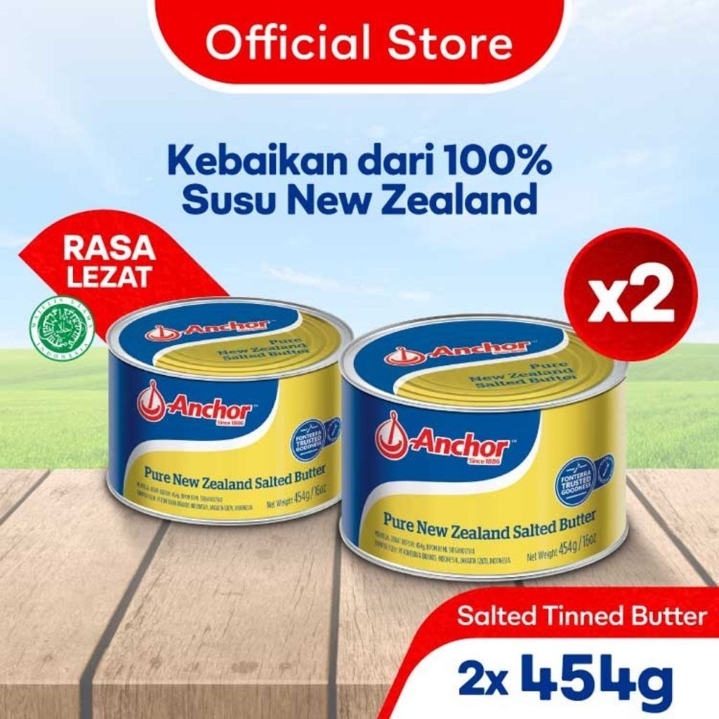 

Anchor Salted Butter 2 x 454g - Mentega Asin New Zealand