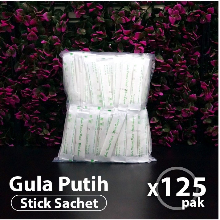 

RB22 (Depok) Paket 125 pcs - White Sugar Stick Sachets -Gula Putih Saset Hotel