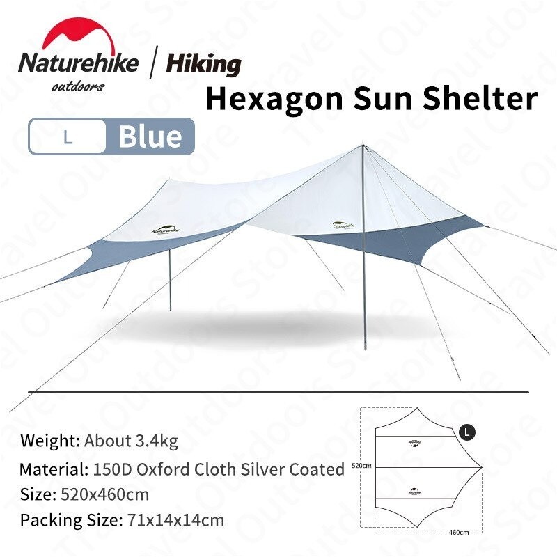 FLYSHEET HEXAGON NATUREHIKE NH16T013-S (SIZE L) [E2]