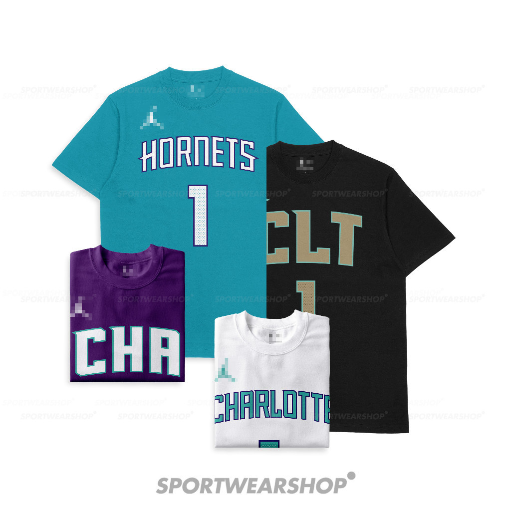 Baju Basket Pria Wanita NBA T shirt basket Kaos Charlotte Hornets Lamelo Ball Kaos NBA Tshirt Basket