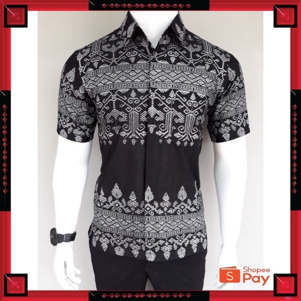KAIN ADEM LEMBUT HALUS TEBAL / BSWART Batik HRB026 Kenongo Hem Batik Prada Anjani Silver Kemeja Bati