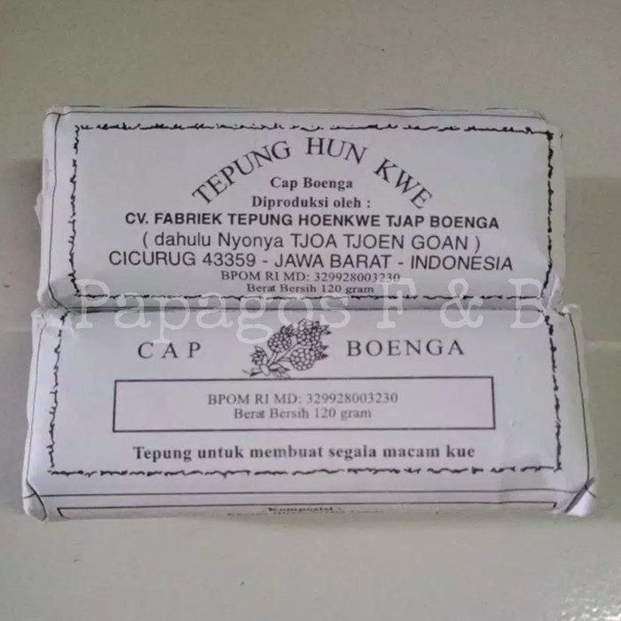 

Sale- Tepung Hun Kwe / Hunkwe / Hunkue Cap Boenga / Bunga 120 gr / gram