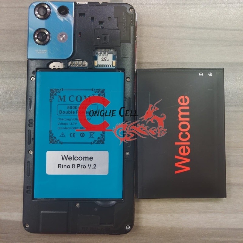 Battery Batere Batre Baterai Double Power Mcom Welcome Rino 8 Pro versi 2 BERGARANSI