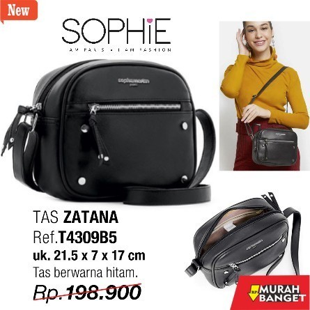 Selempang Wanita Kekinian TAS ZATANA SOPHIE MARTIN PARIS TAS SOPHIE PARIS PROMO TAS HITAM