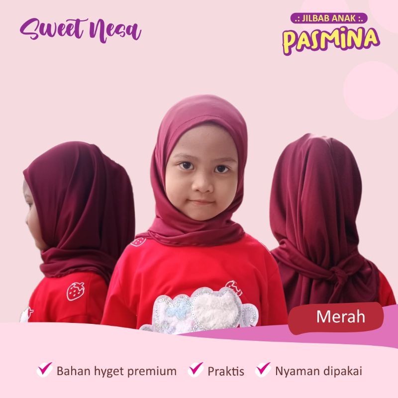 COD Pasmina Anak Instant Kekinian Murah Praktis FREE ONGKIR