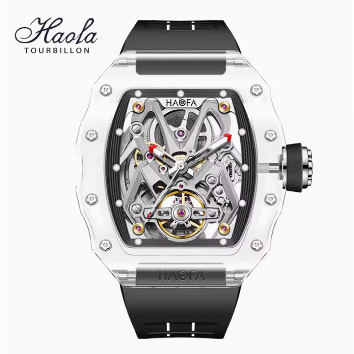 HAOFA WATCH MEN AUTOMATIC TRANSPARENT CRYSTAL 2209 - Black