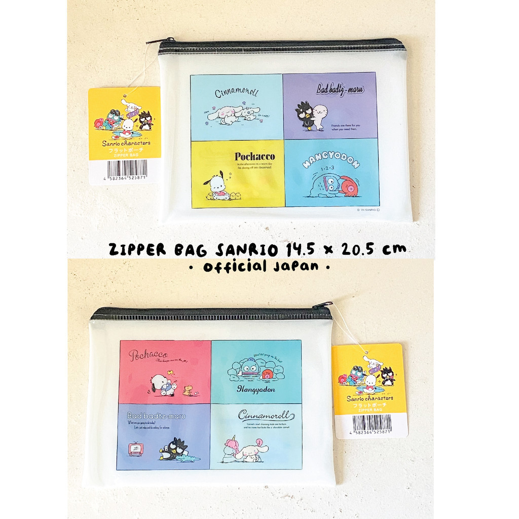 

ORIGINAL JAPAN ZIPPER BAG SANRIO 14.5 x 20.5 cm POUCH DAISO OFFICIAL TISSUE MICKEY MOUSESEKOLAH FOLDER ORGANIZER SANRIO CINAMOROLL POMPOMPURIN KUROMI MY MELODY POCHACHOO ALAT TULIS PERLENGKAPAN BINDER CASE