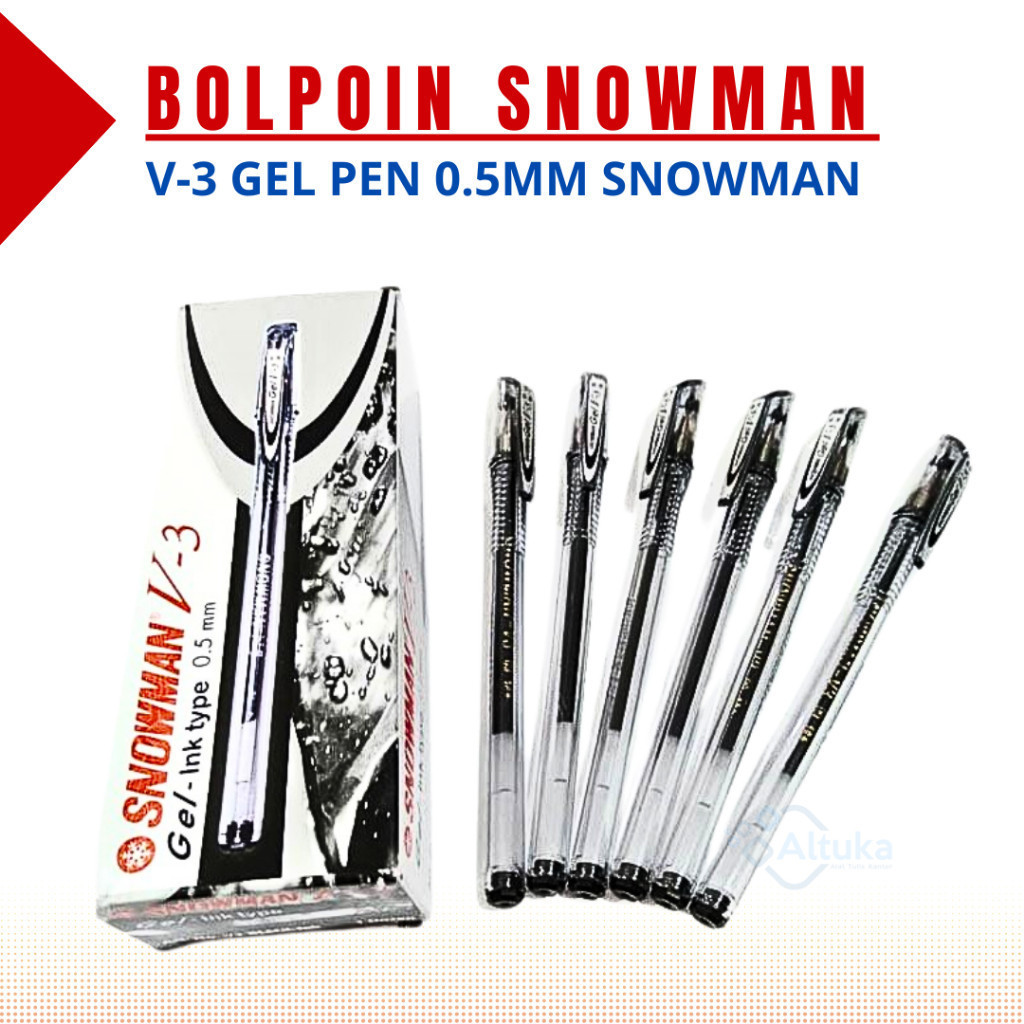 

(12 Pcs) Bolpen / Pulpen Snkwman V3 tinta hitam 0.5