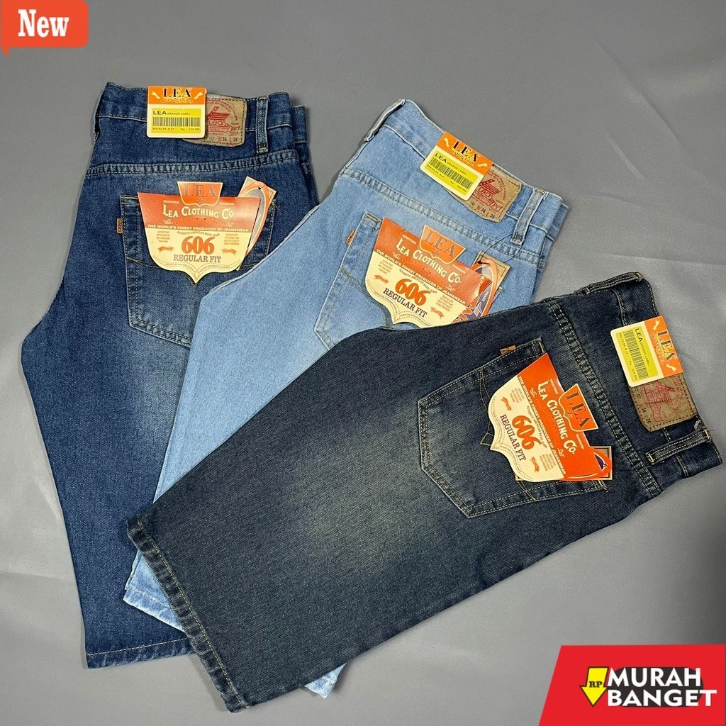 Denim Panjang Pria CELANA PENDEK JEANS Lea 606 Fashion PRIA TERKINI
