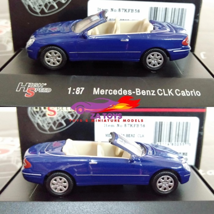 PTS99 Diecast High Speed Mercedes Benz CLK Cabriolet Biru Skala 1:87