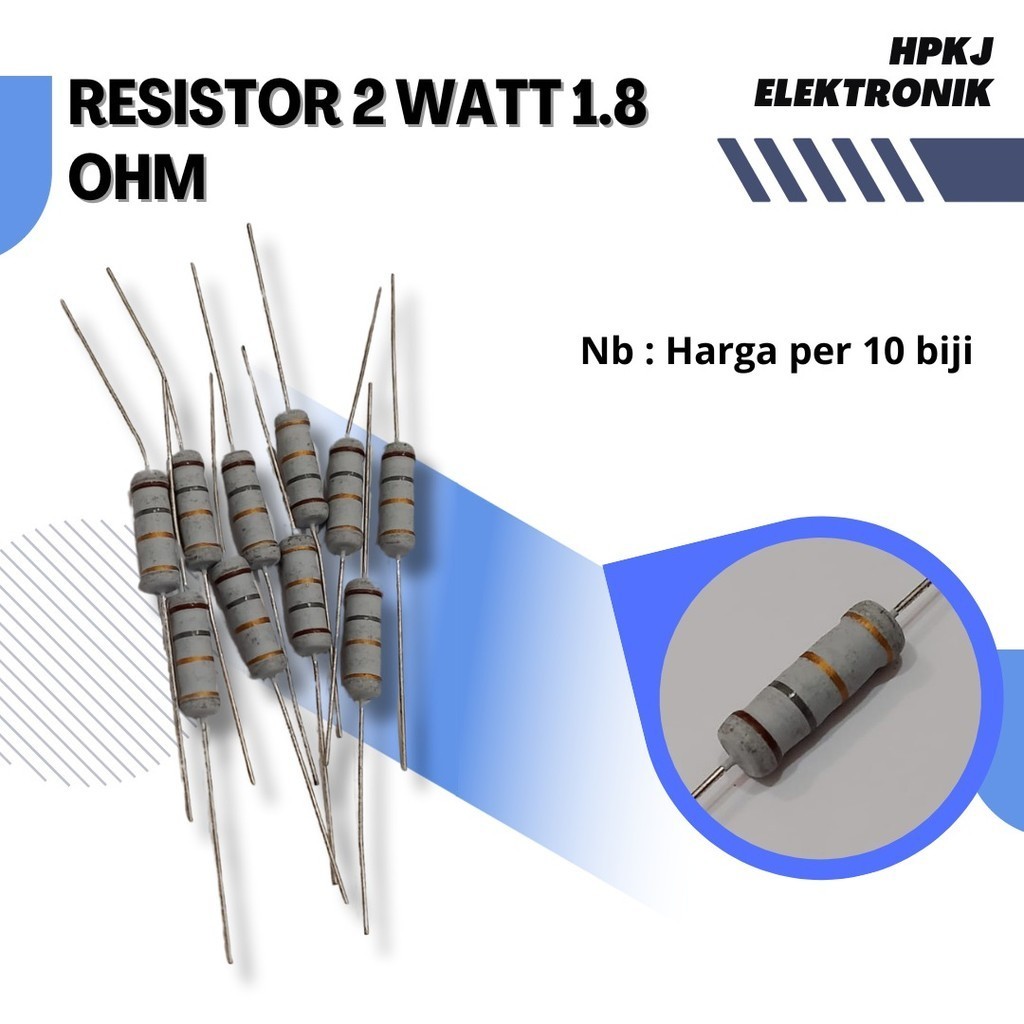 ( 30PCS ) RESISTOR 2 WATT 1.8 OHM 2watt 1.8ohm R 2 watt 1.8 ohm