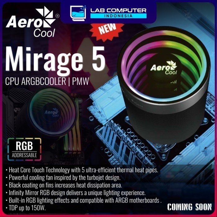 Aerocool MIRAGE 5 CPU Air Cooler ARGB