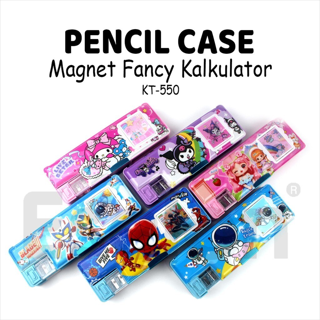 

Kotak Pensil Magnet Kalkulator + Rautan KT-550 / Tempat Pensil Magnet