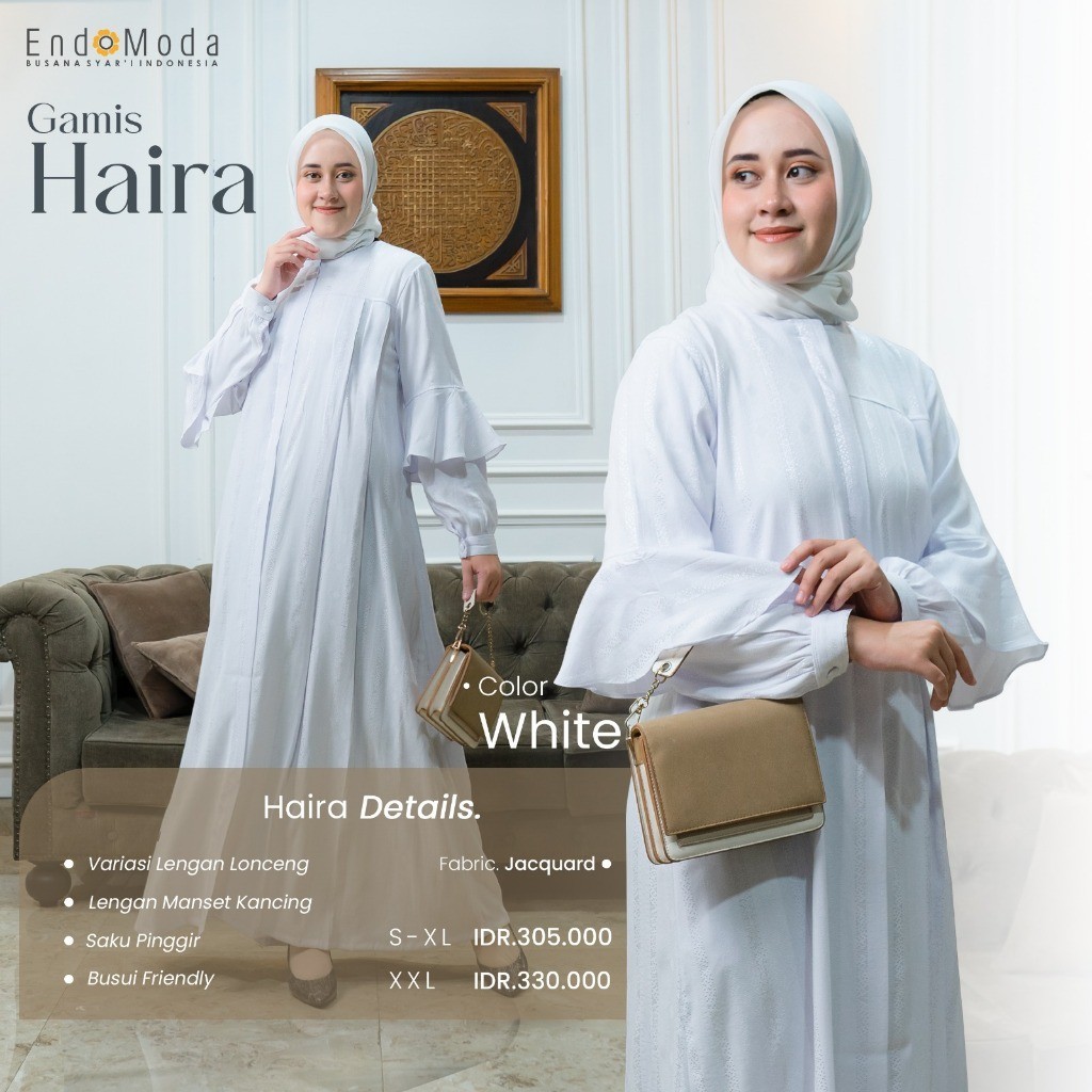 GAMIS HAIRA/ GAMIS PUTIH/ GAMIS HITAM/ GAMIS ENDOMODA