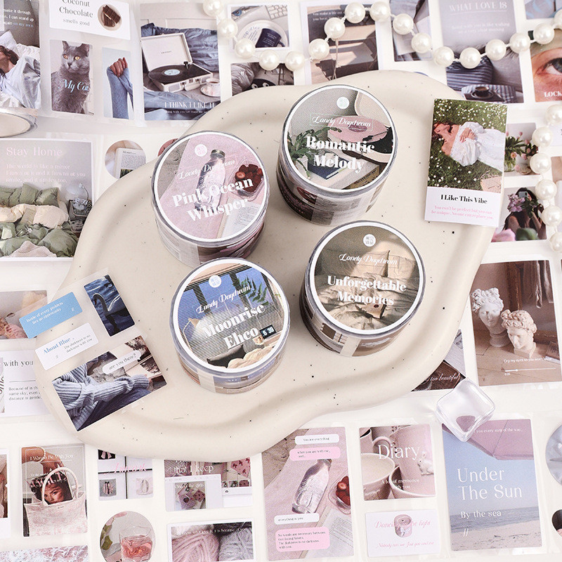 

[HARU] My Sweet Daydream Series Sticker Roll Journaling Kit Journal Scrapbook Masking Tape