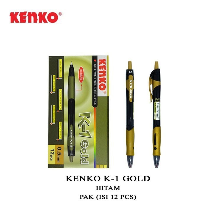 

Best Seller[Terbaru] KENKO Pulpen K-1 Retractable Gel Pen 0.5 - Pen Tinta K1 - Pena - HitamGOLD
