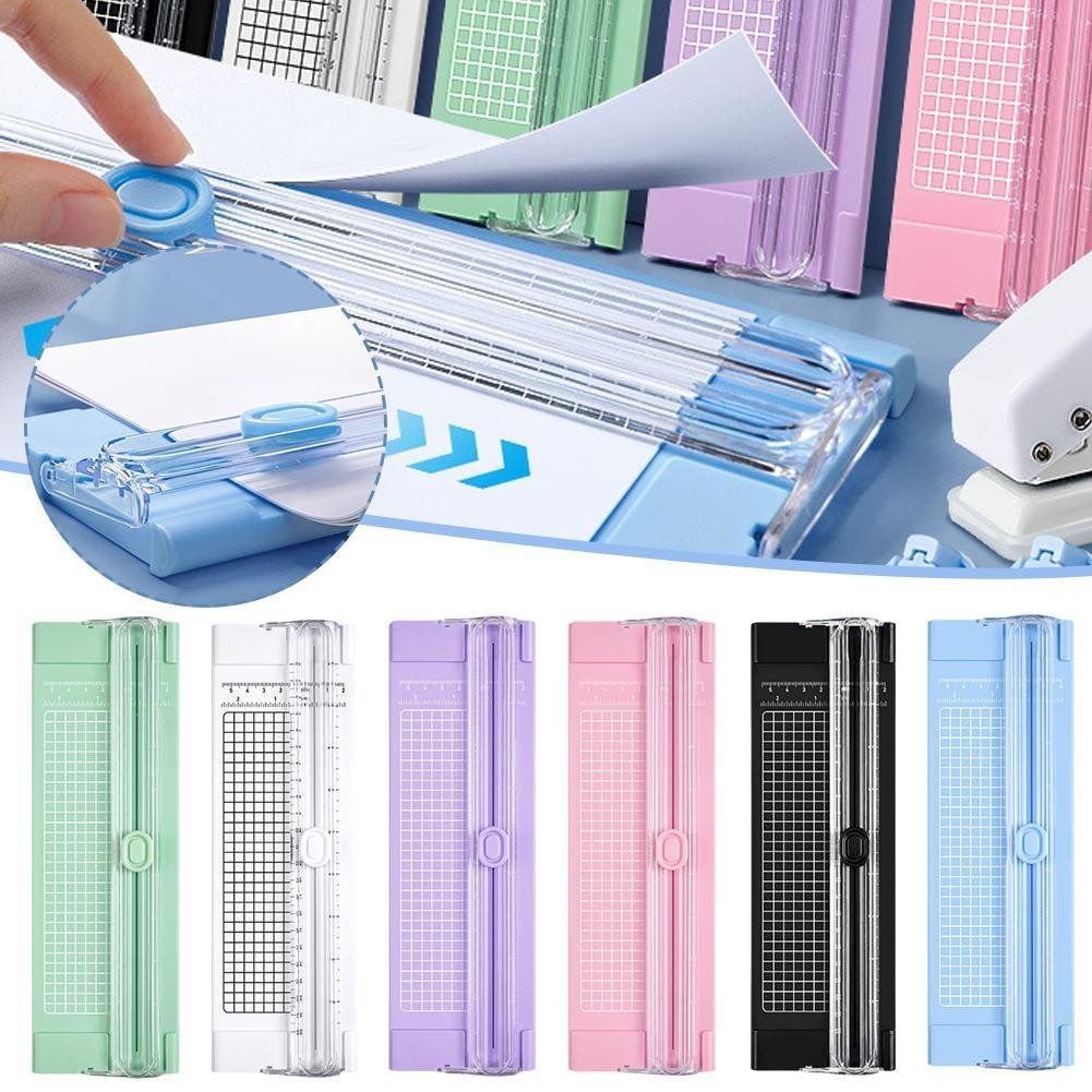 

A4 Bidirectional Paper Cutter Removable Handheld Paper Cutter Photo Light Carpet Multi-function Manual Office Paper Cutter