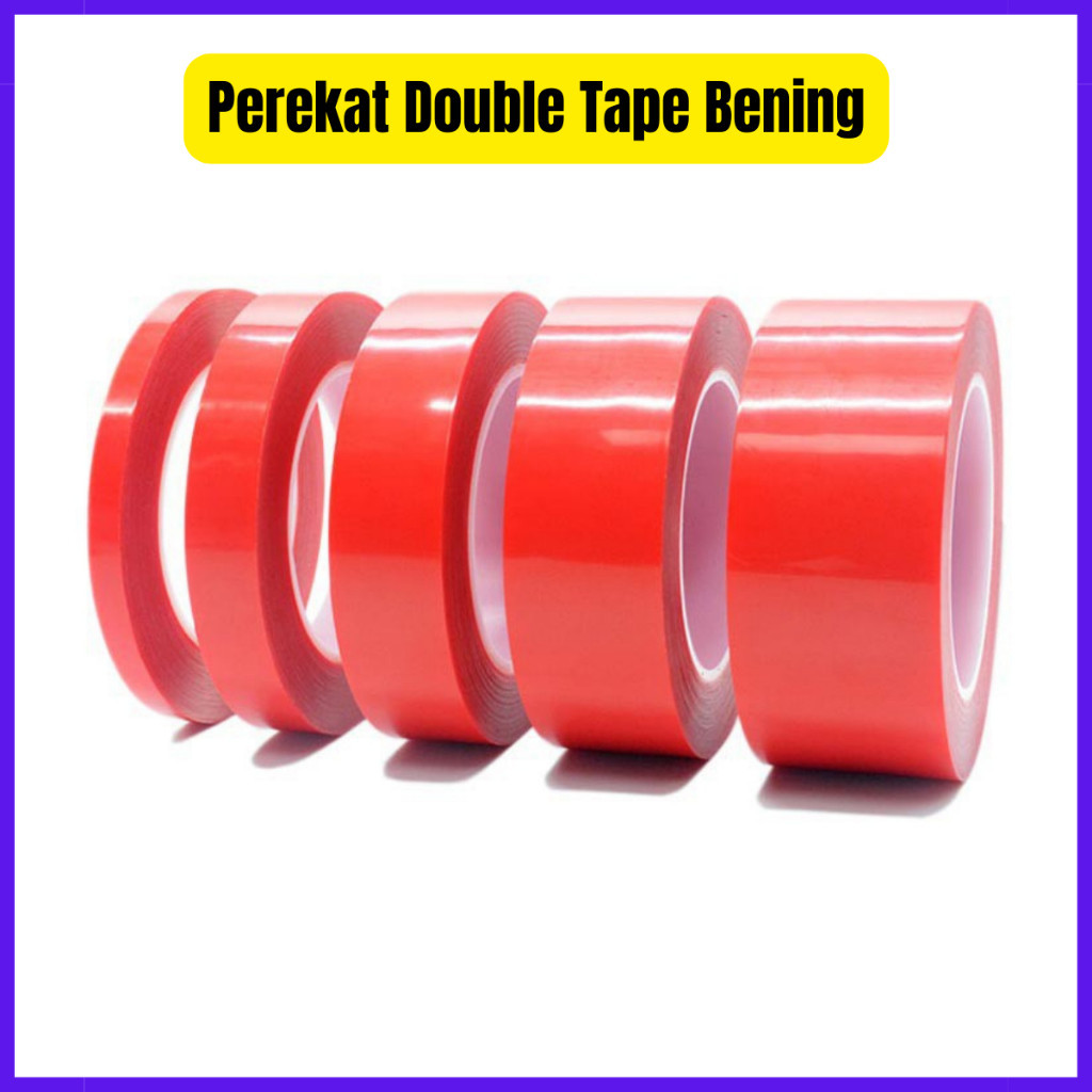 

inovasi_tani-Isolasi Dobel Tip Perekat Double Tape Acrylic Adhesive Perekat Double Tape Acrylic Adhesive Transparent No Trace Sticker 3 meter x 5/10/15/20/30/40/50 mm-COD