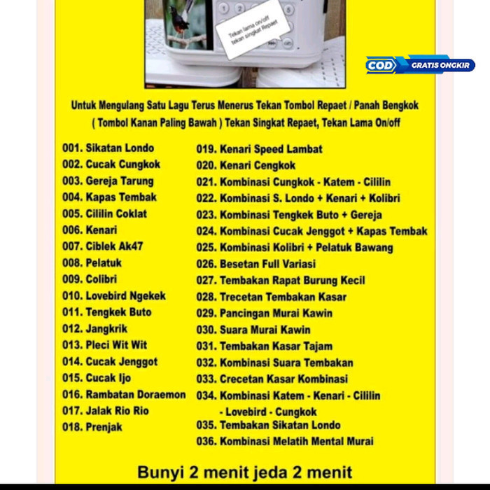 ✨TERMURAH✨ -Masteran burung mp3 digital