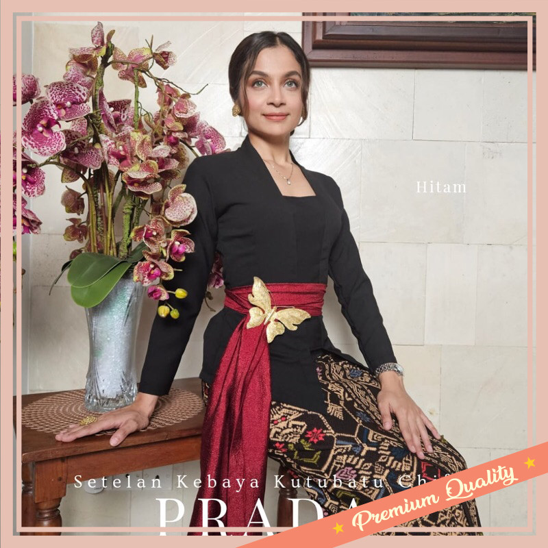 Kebaya buat Wedding kondangan Modern Remaja Murah / SETELAN KEBAYA BALI CHIFFON PRADA | SET KEBAYA K