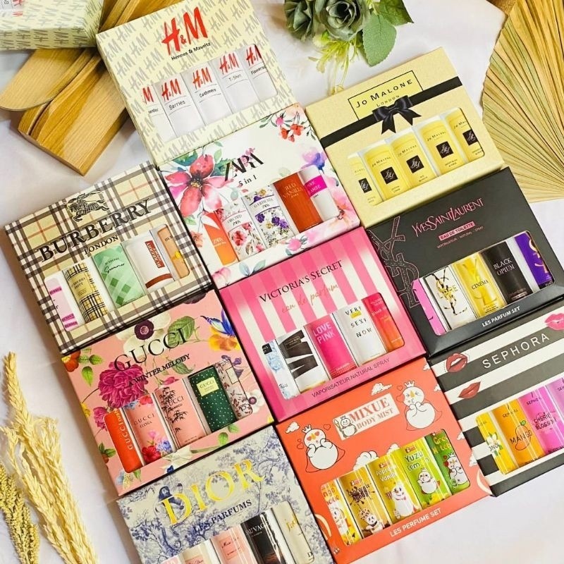 [Gift Set 5IN1] PARFUM GIFT BOX ISI 5 30ML ● PARFUM BRANDED GIFT SET TRAVEL SIZE PERFECTBEAUTYMALL