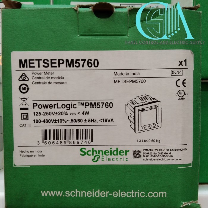 metsepm5760 power meter Schneider