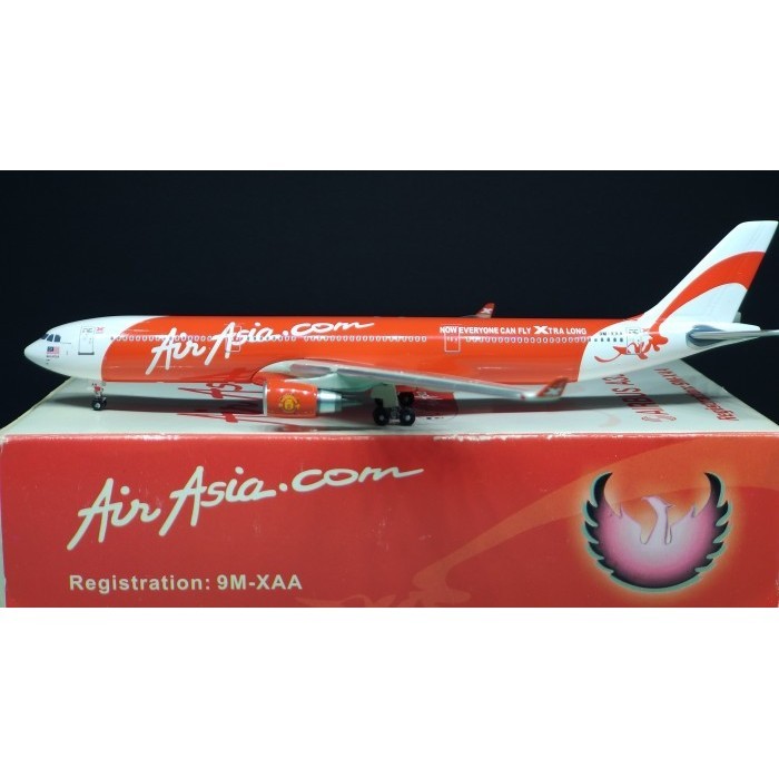 DIECAST PESAWAT TERBANG Airasia X Malaysia A330-300 Manchester 9M-XAA Phoenix 1:400 Skala AIRCRAFT D