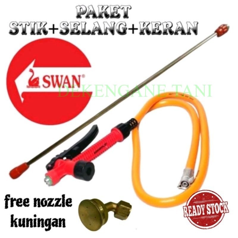 PAKET KRAN SELANG STIK SWAN 14 LITER 17LITER/ SPRAYER SWAN