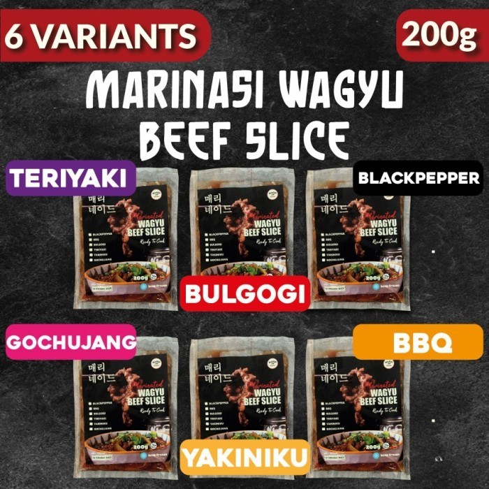 

[[ K23 - BEST SELLER ]] Marinated Wagyu Beef Slice / Daging Wagyu Slice 200gr by Mafia Daging - Bulgogi