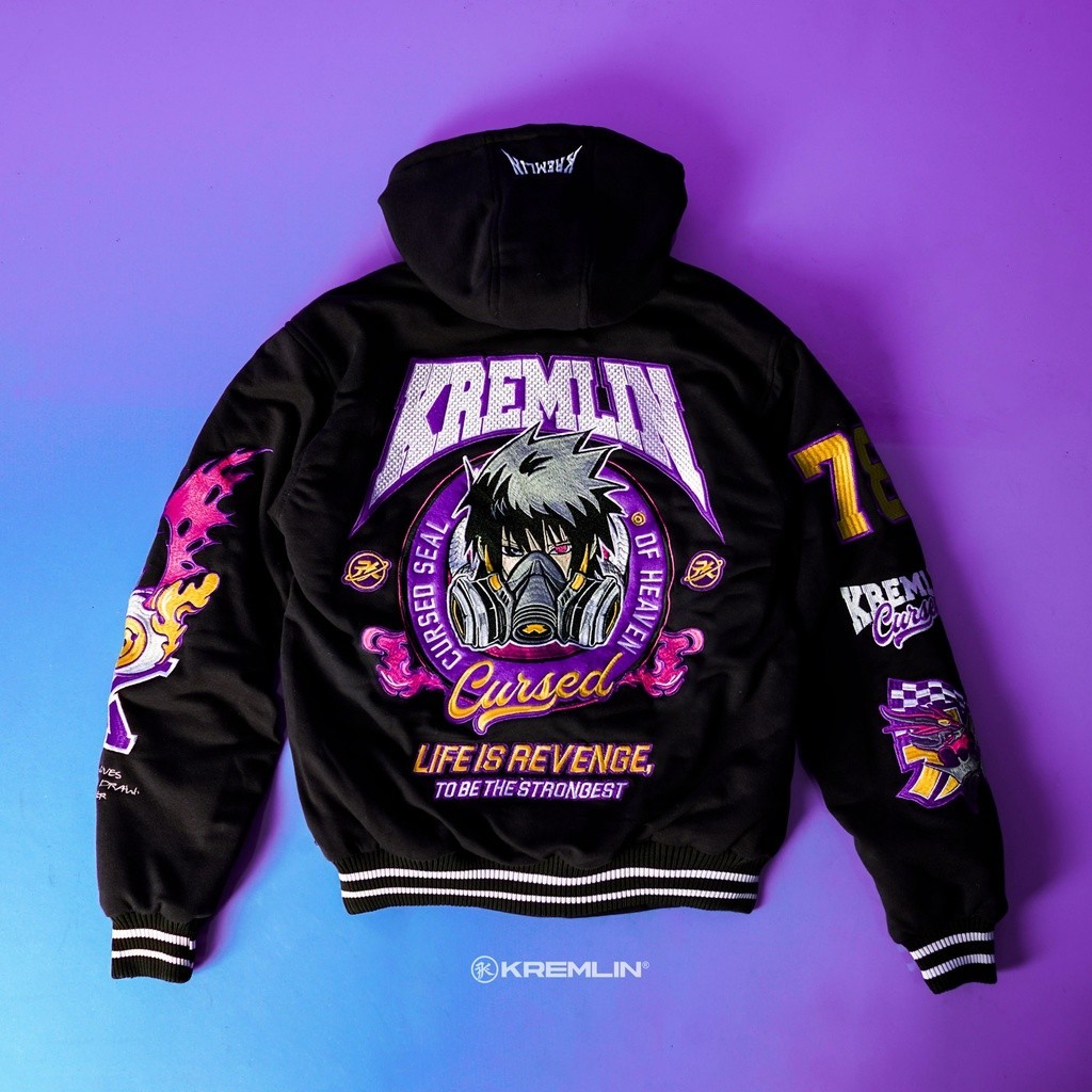 KREMLIN Varsity Hoodie Jacket - Revenge// JAKET PARASUT /JAKET WATERPROOF MODEL TERBARU TERMURAH