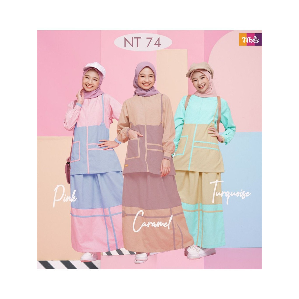 Nibras Rok Atasan Gen Z NT 074 Turquoise
