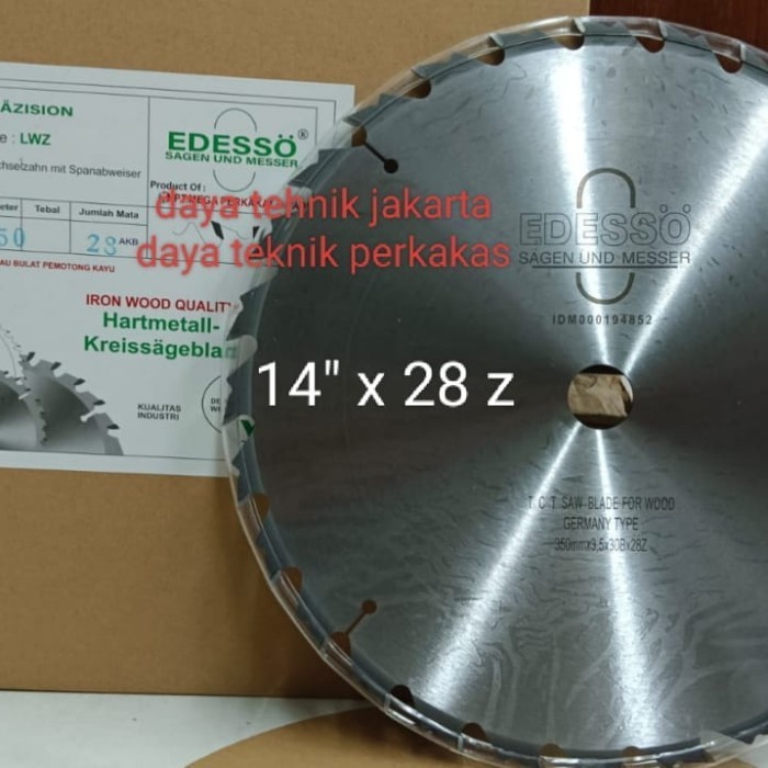 MATA GERGAJI TANDUK EDESSO edesso iron Wood 14" x 28 z / Saw Blade edesso 350 x 28 fz mata gergaji k
