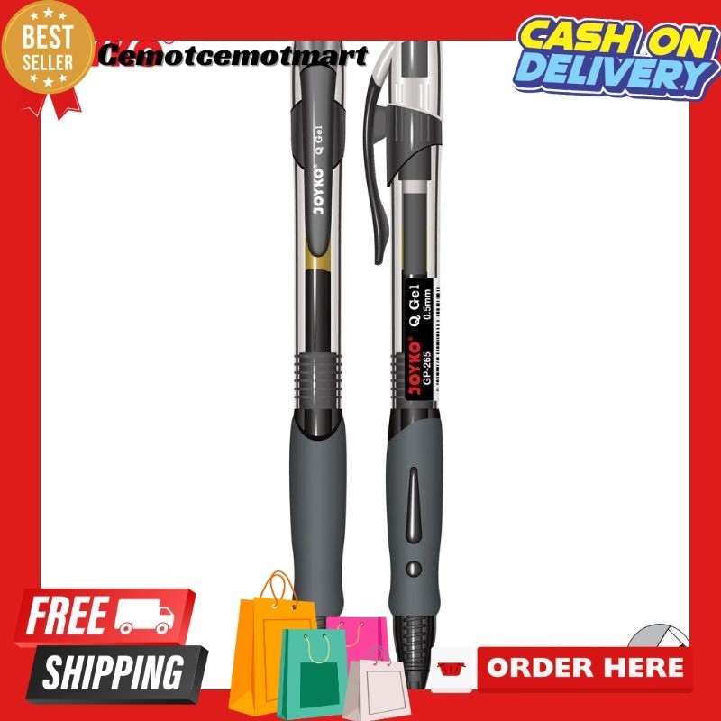 

[Cmt] (12pc)Gel Pen Pulpen Pena Joyko GP-265 Q Gel 0.5 mm / Q GEL JOYKO/Gel Pen Pulpen Pena Joyko GP-265NT Q3 Gel 0.5 mm
