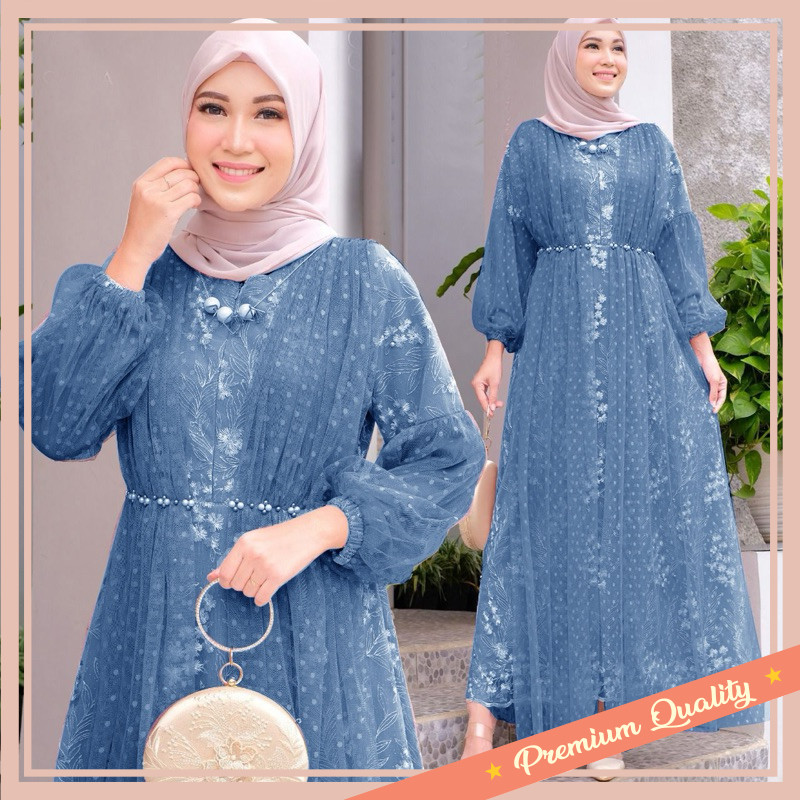 Baju Lebaran Wanita Kekinian Modern Keren Bahan Premium / MAXI JAHWARA (M L XL XXL XXXL) GAMIS PESTA