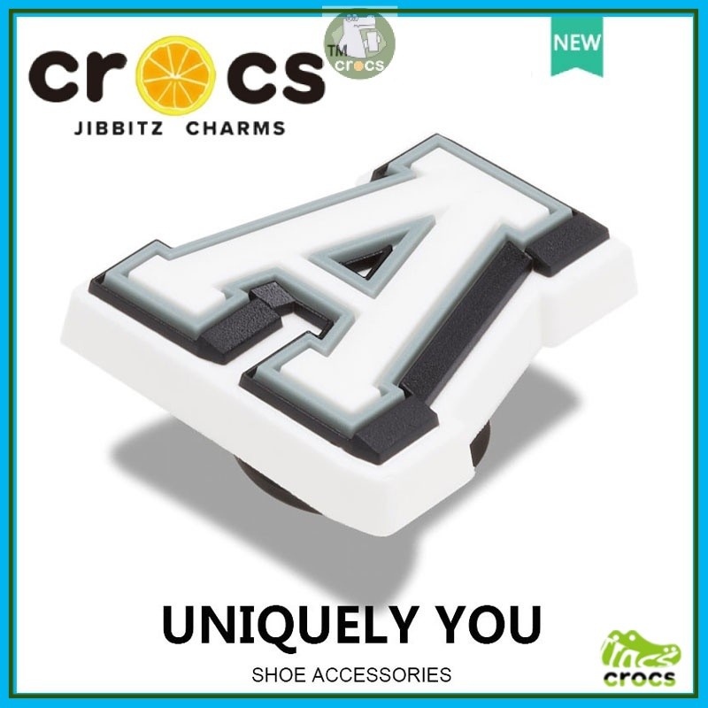COD 100 % Produk serupa  Crocs Jibbitz Charms Buaya baru jibbitz pesona huruf A-Z kualitas tinggi, s