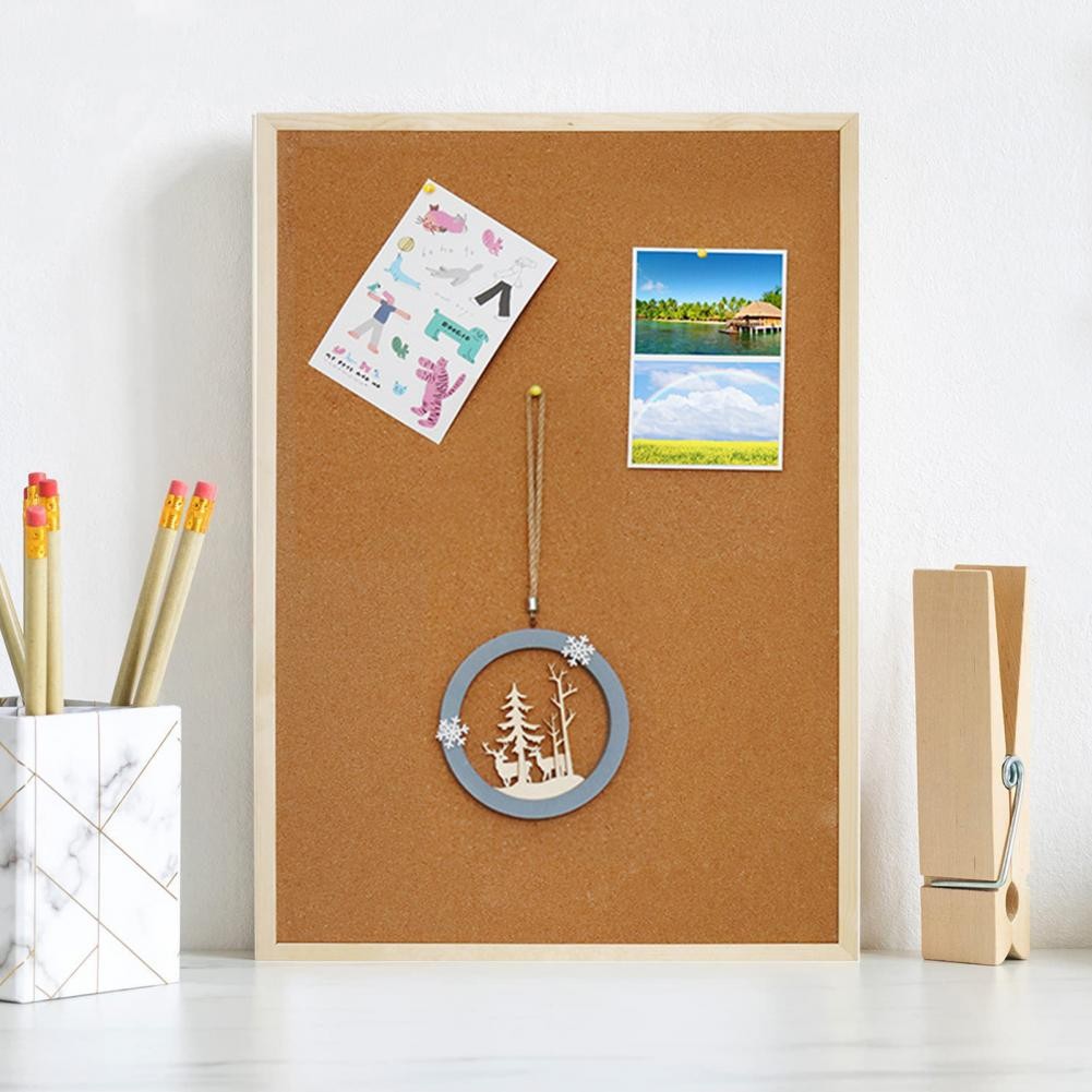 

Double-sided Wood Frame Cork Board Wood Frame Cork Board Wood Frame Cork Bulletin Board for Notes Messages Pictures for Home