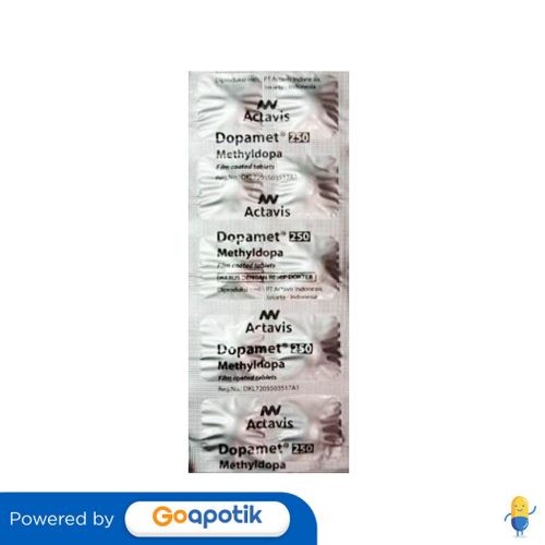 Dopamet 250 Mg Strip 10 Tablet
