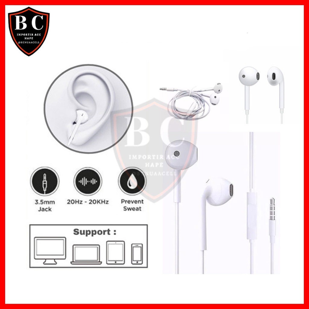 HEADSET MH133 FOR SS - HANDSFREE JACK 3.5MM - HEADSET SUPERBASS - BC1