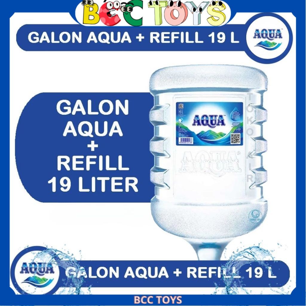 

Air Mineral AQUA Galon + Isi Refill 19 Liter Asli Dan Bersegel Siap Minum Setiap Hari BCC