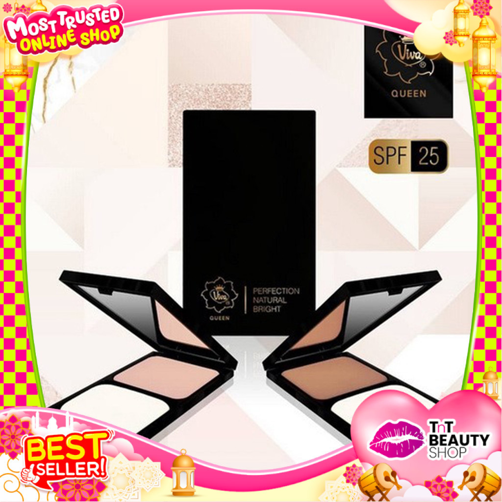 Viva Queen Perfection Natural Bright Two Way Cake with UV A & UV B - TWC - Compact Powder - Bedak Pa