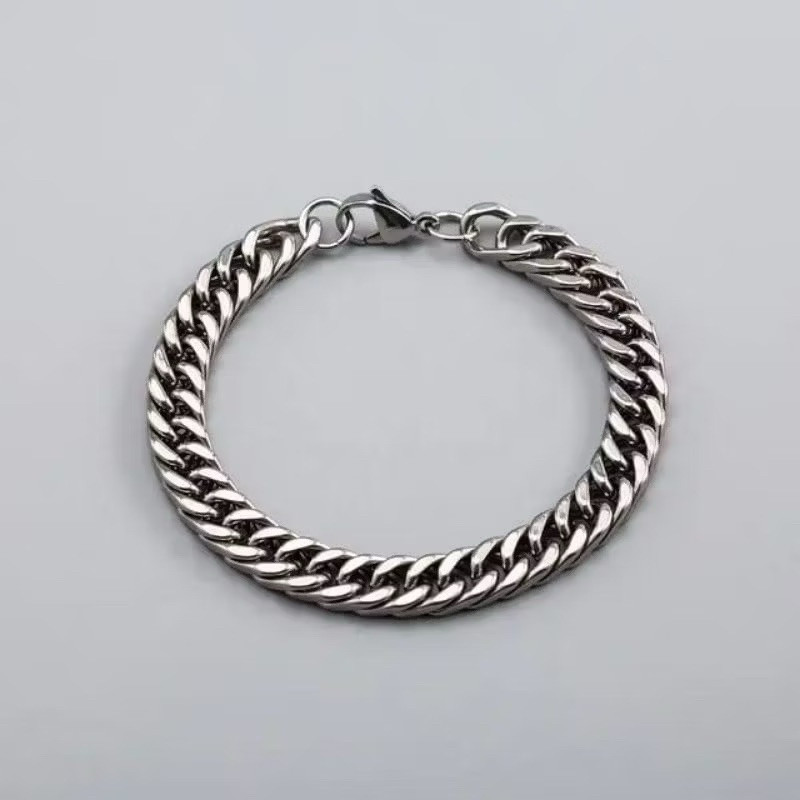 COD GELANG PRIA MODEL TERBARU TITANIUM ANTI KARAT ANTI LUNTUR - GELANG RANTAI PREMAN