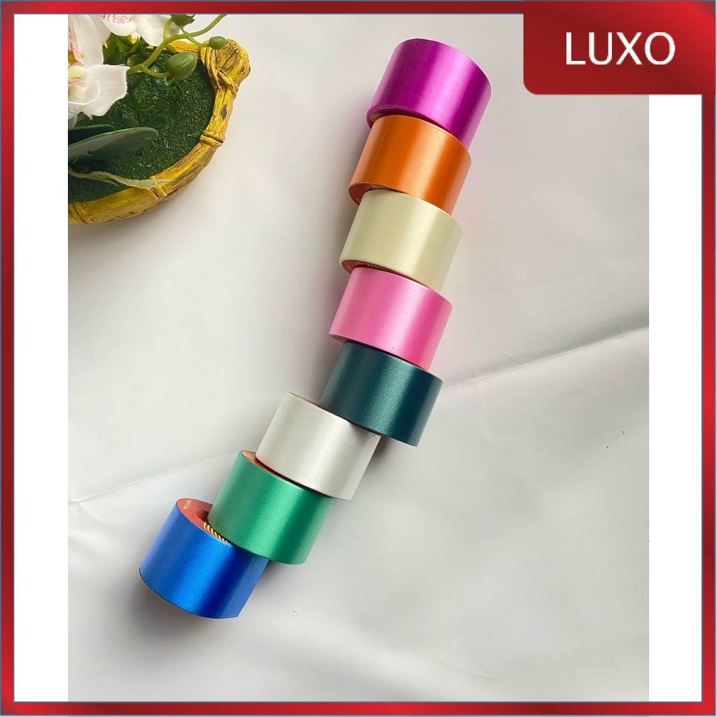 

LUXO - Pita Kado Plastik POLOS 2cm / 4cm Pita Jepang Kertas 14 Meter Dekorasi