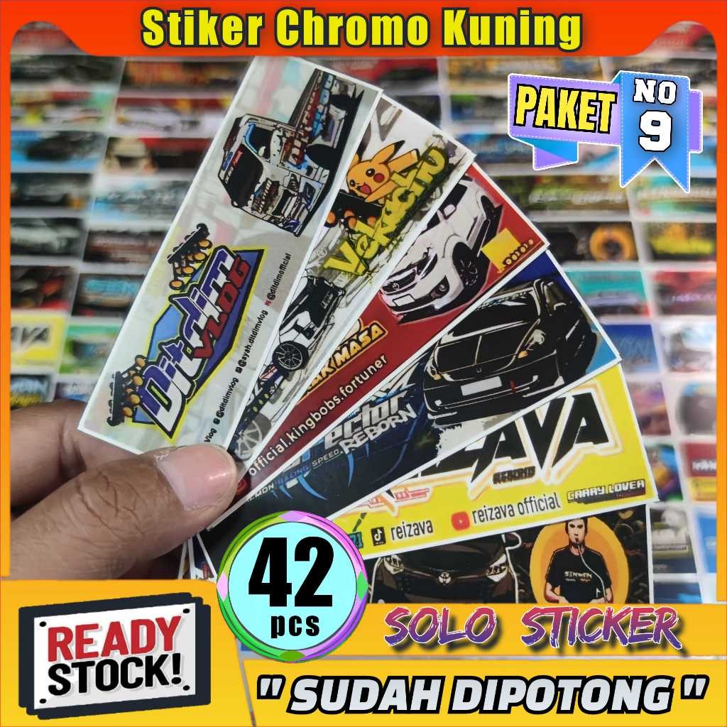 

Stiker Tci Panjang Isi 42pc Sticker Mobil Basuri Sudah Dipotong Bahan Chromo Glossy Anti Air