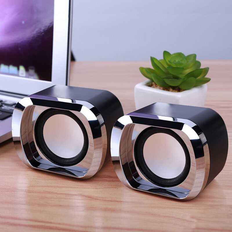 COD Speaker Aktif Stereo Super Bass Model Kabel USB AUX 3.5mm Dengan Volume Control Warna Hitam BONK