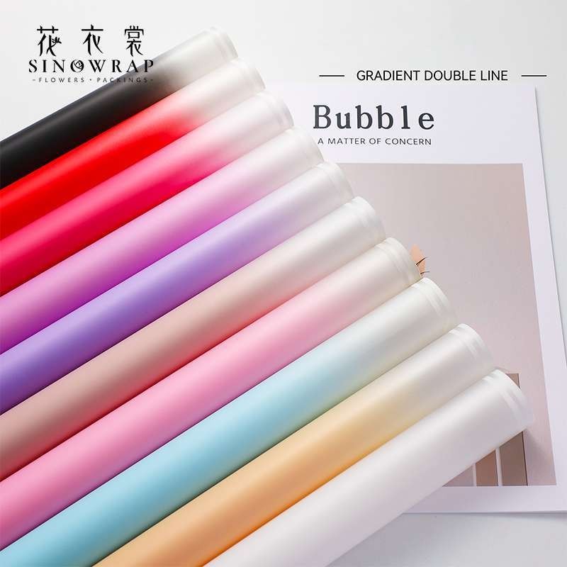 

(LEMBARAN) Kertas Buket Cellophane GRADIENT DOUBLE LINE