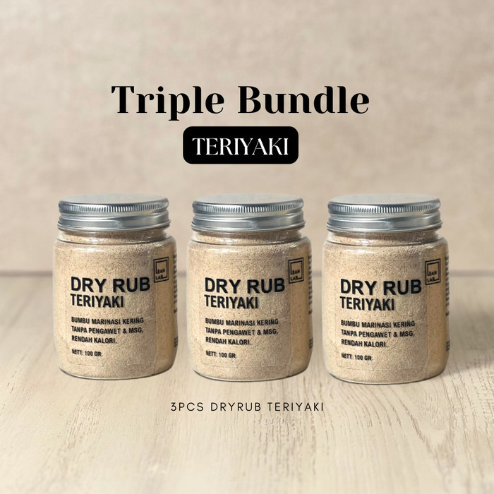

Bumbu Masak Dry Rub Triple Bundle Leanlab 100g x3 (Original/Cajun/Teriyaki) - Cocok untuk Daging Ayam, Sapi, Ikan, dan Tempe - Bawang, Masakan - TRIPLE TERIYAKI ARI
