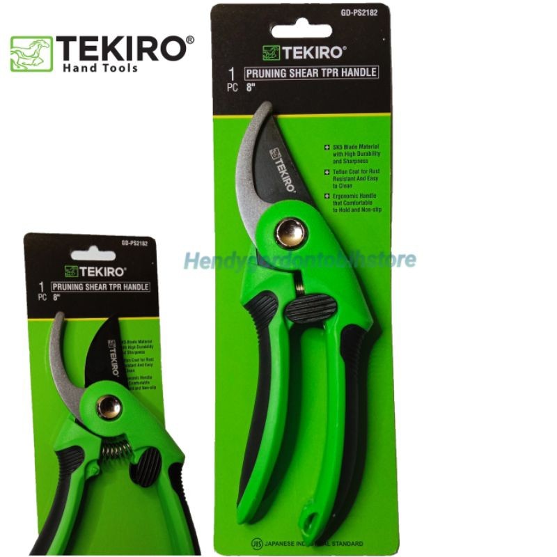 NEW PROMO Tekiro Gunting Dahan gagang Tpr 8" bengkok / Gunting Ranting dahan / Prunning Shear Tekiro