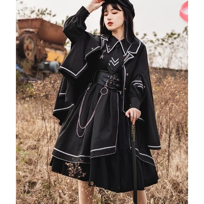 Military Lolita dress Black Girls Spring