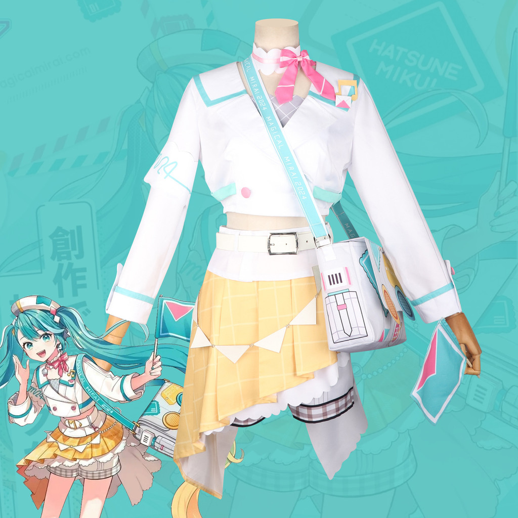 2024 Magic Miku Cosplay Costume Wig Project Mirai Sekai Stage Magical Concert Show Magic Lolita Dres