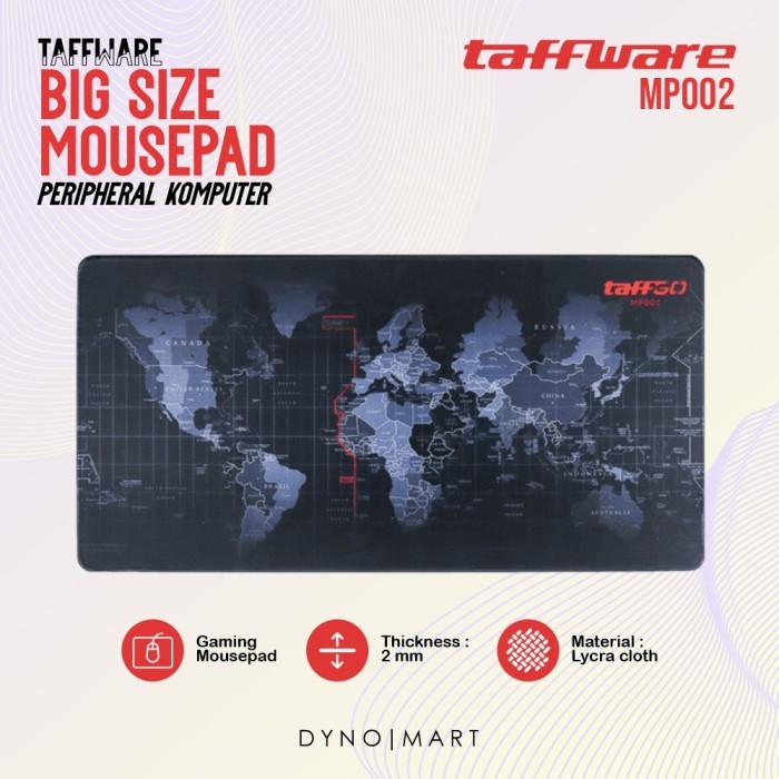 TaffGO Gaming Mousepad Deskmat Jumbo Desk Mat Besar Peta Dunia MP002